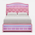 Bed Frame with LED Lights Pink