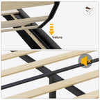 LED Bed Frame with Charging Station Black