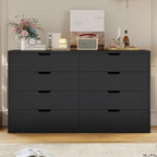 8 Drawers Dresser Black