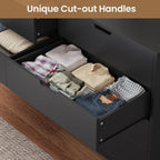 8 Drawers Dresser Black