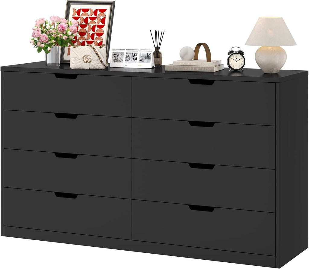 8 Drawers Dresser Black