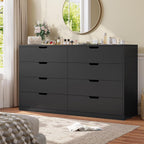 8 Drawers Dresser Black