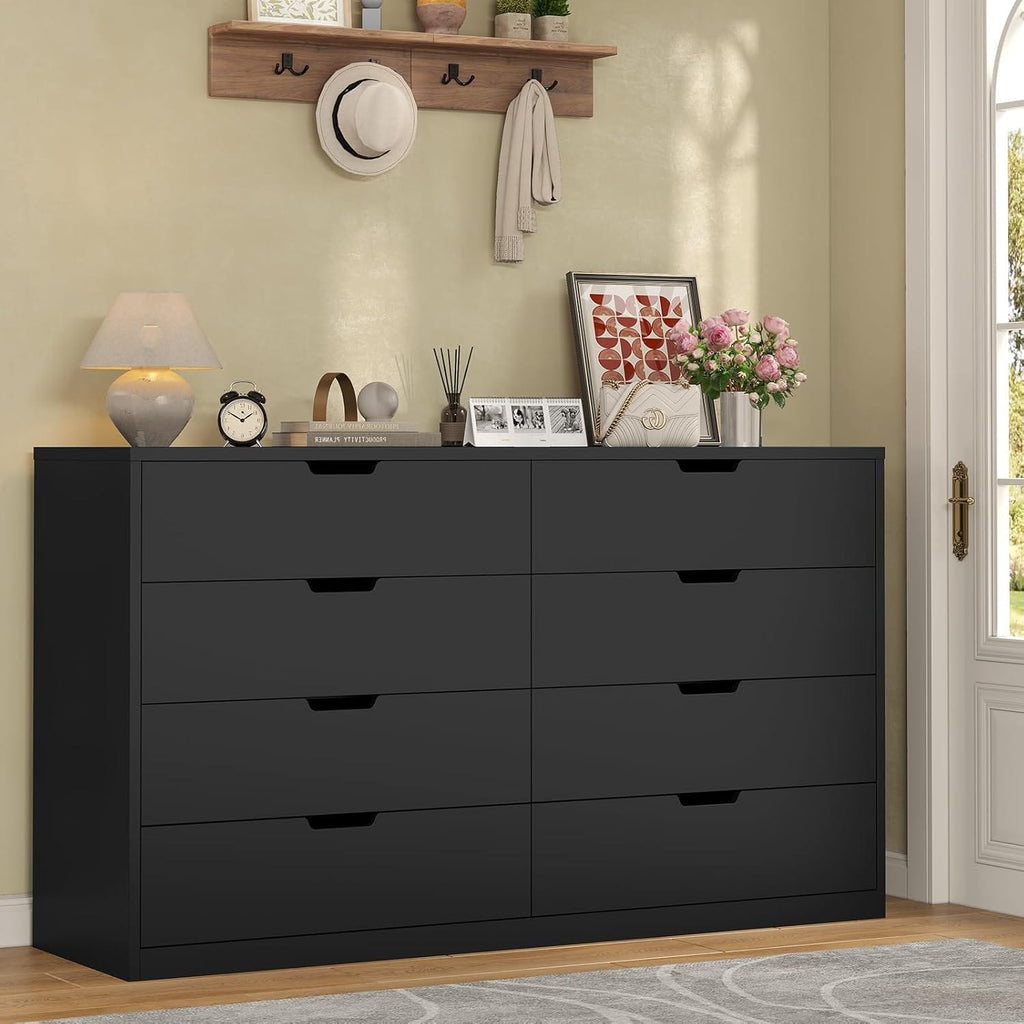 8 Drawers Dresser Black