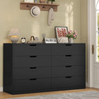 8 Drawers Dresser Black
