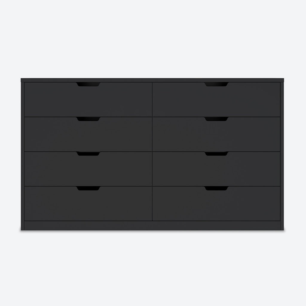 8 Drawers Dresser Black