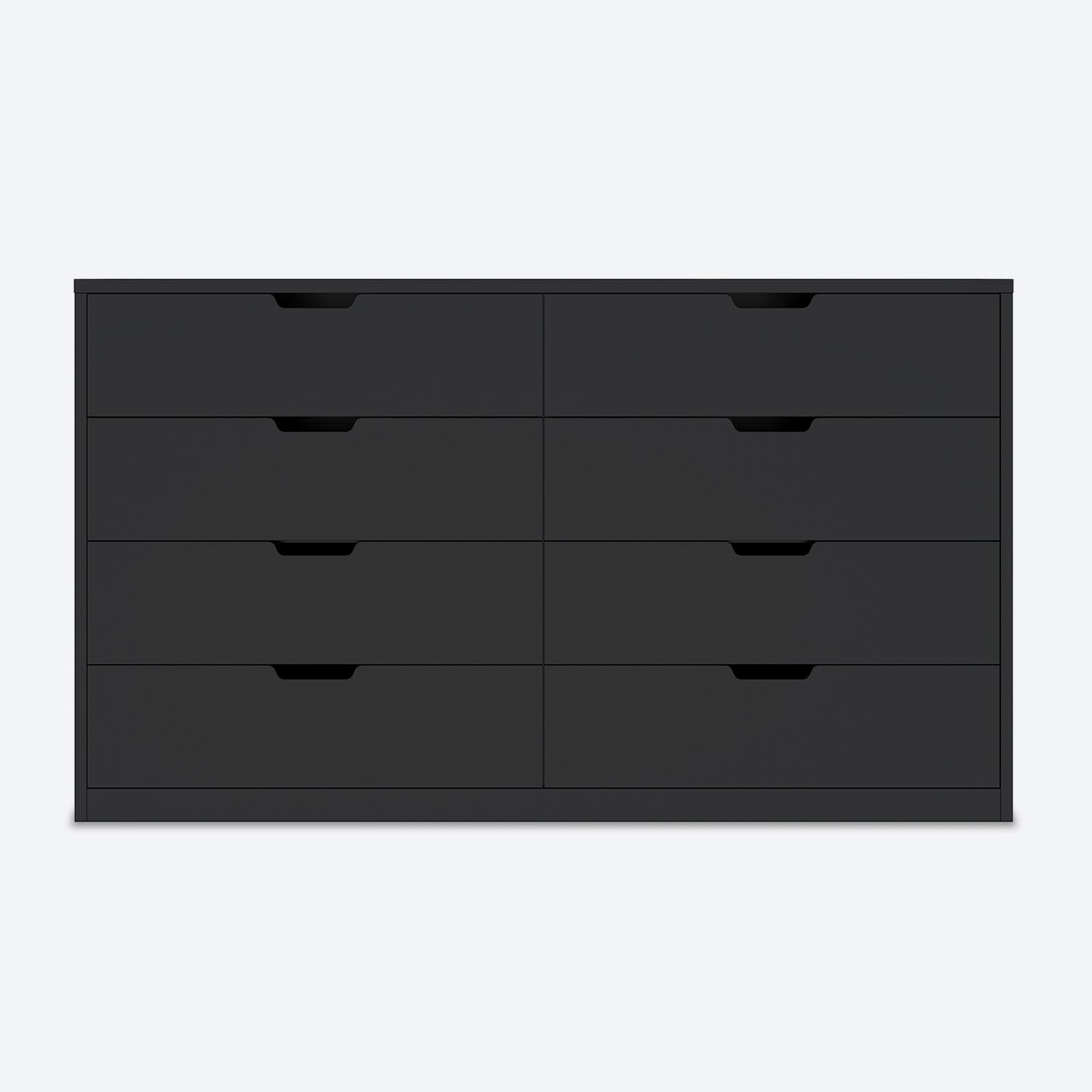 8 Drawers Dresser Black