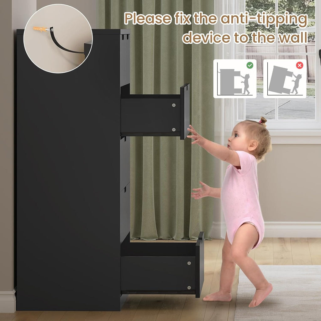 Closet Dresser Black