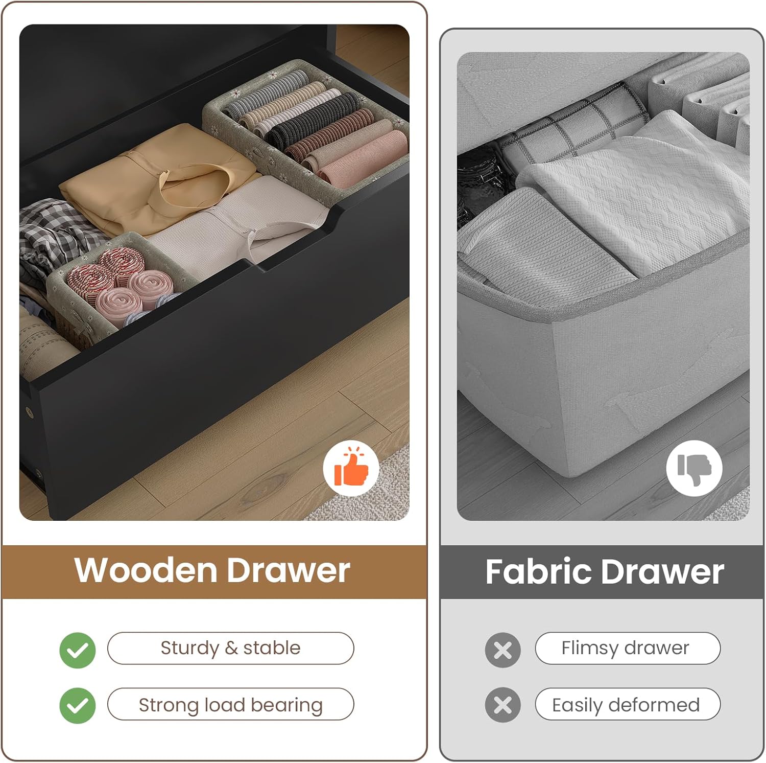 Closet Dresser Black