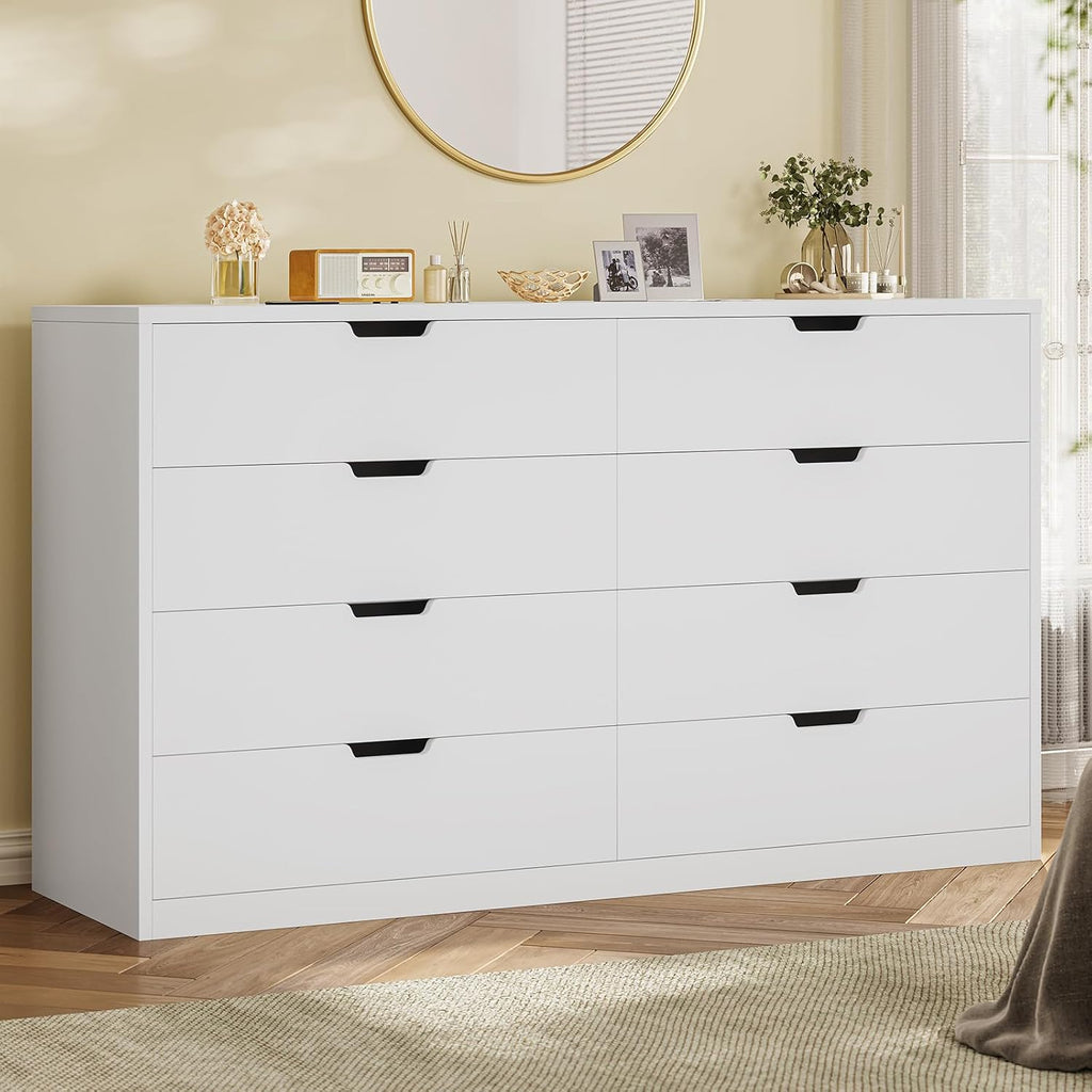 8 Drawers Dresser White