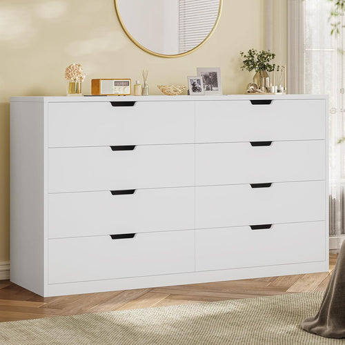 8 Drawers Dresser White