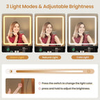 Corner Vanity with Cushioned Storage Stool Black