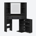 Corner LED Makeup Vanity Table Black