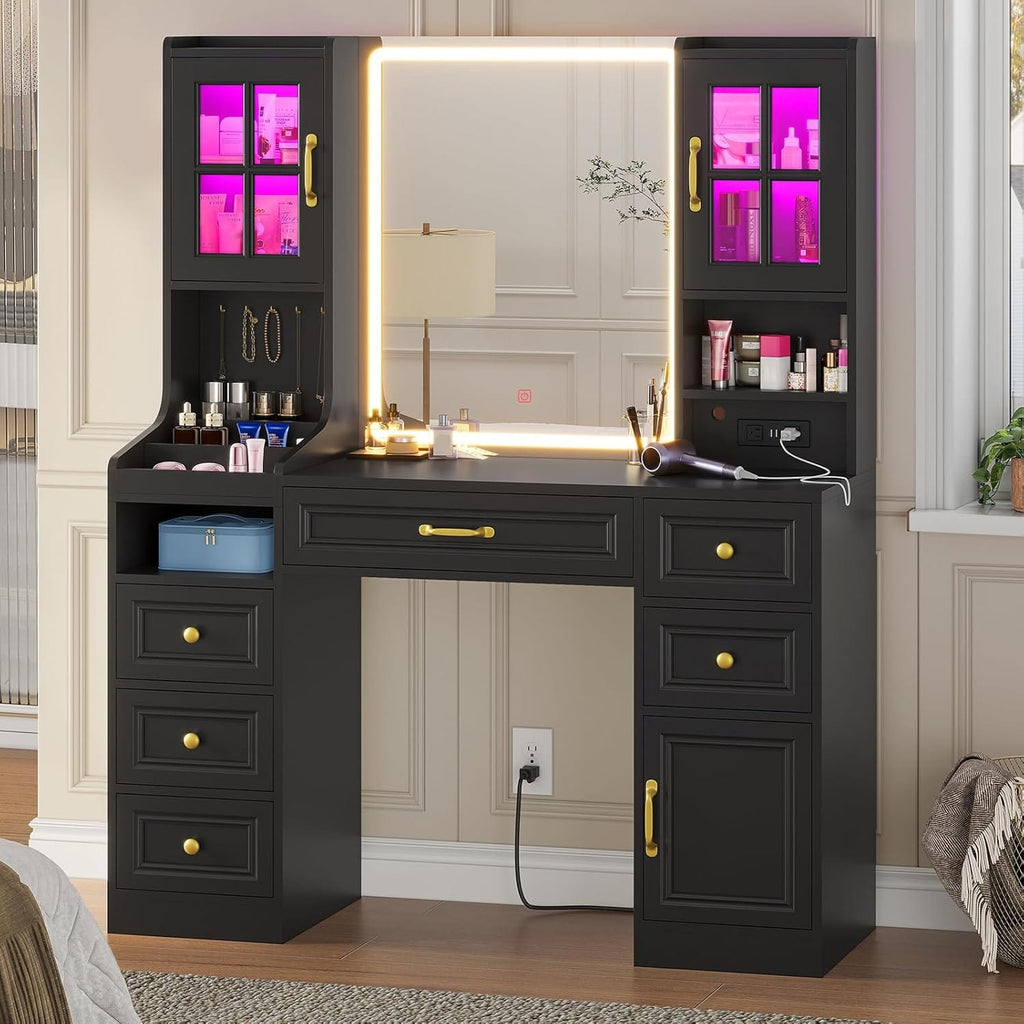 Makeup Vanity Table Black
