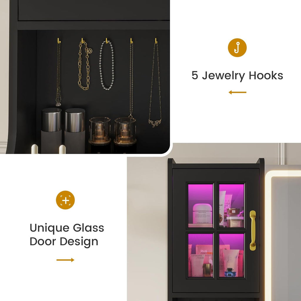 Makeup Vanity Table Black