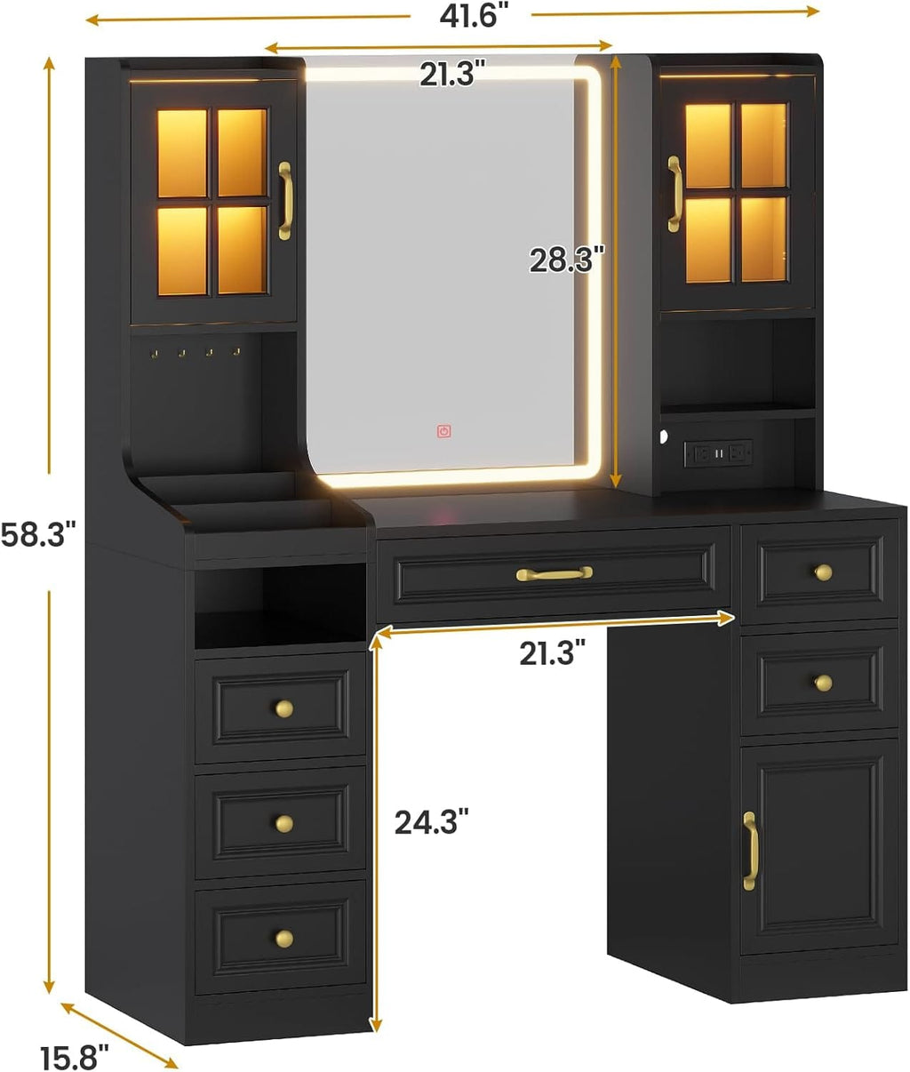 Makeup Vanity Table Black