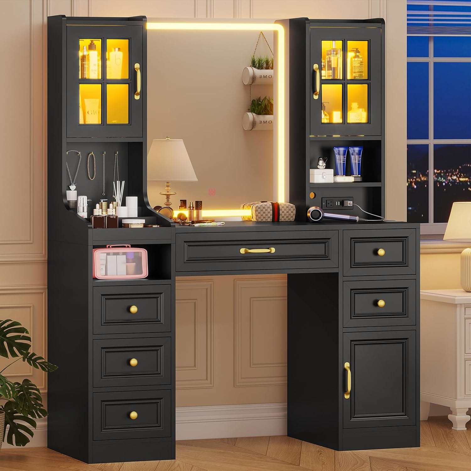 Makeup Vanity Table Black