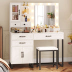 LED Makeup Vanity Set White & Black