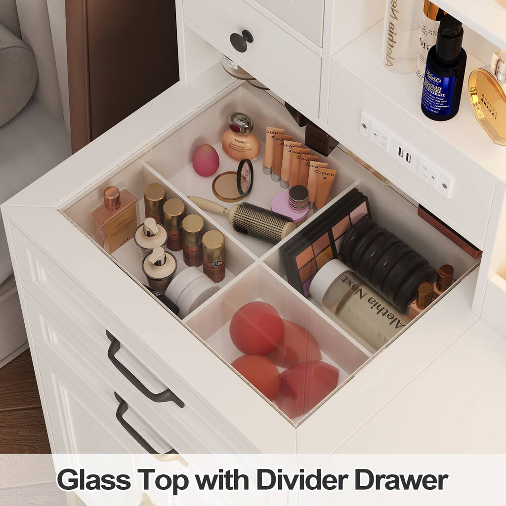 LED Makeup Vanity Set White & Black