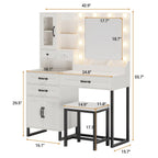 LED Makeup Vanity Set White & Black