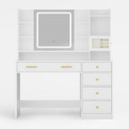 Makeup Vanity with Jewelry Box White