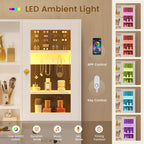 Makeup Vanity with Upholstered Stool White & Gold